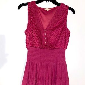 Dark pink summer dress